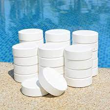 Can I use 3-inch chlorine tablets effectively in a small-sized pool, and how should I adjust the dosage